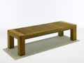 Gartentisch Holz 180x60x45 cm - Braun - rechteckig mit Lattenplatte