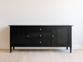 Dielenschränke Holzwerkstoff 160x40x80 cm - Schwarz - für Flur und Eingangsbereich - 2 Türen 3 Schubladen